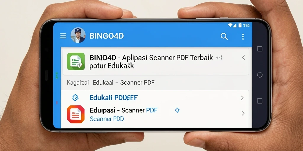 Screenshot aplikasi BINGO4D menunjukkan antarmuka yang sederhana dan fungsional.