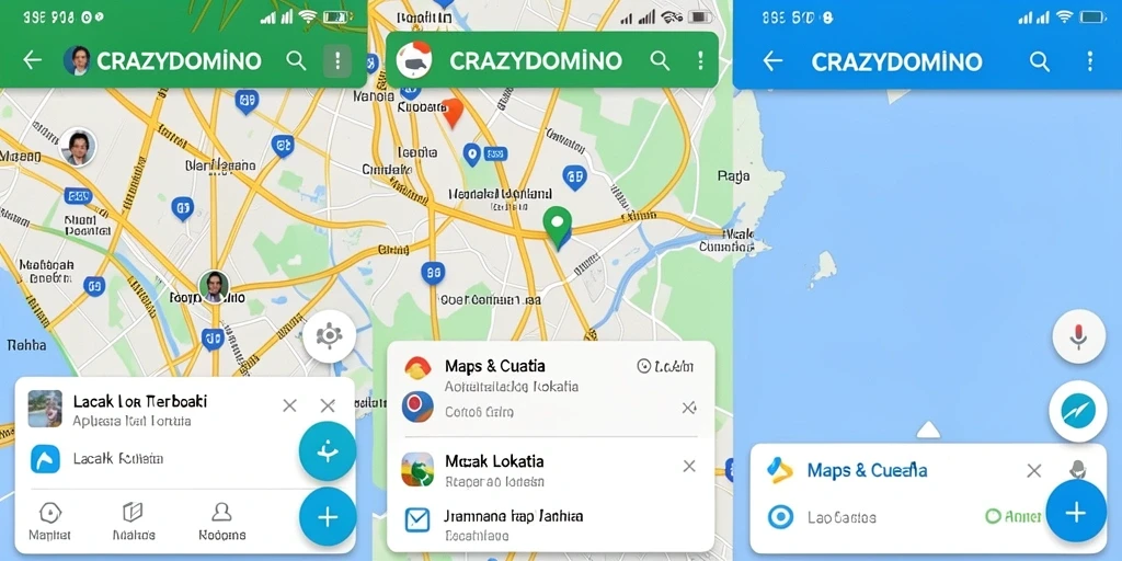 Antarmuka modern <strong>CRAZYDOMINO</strong> untuk pelacakan lokasi.