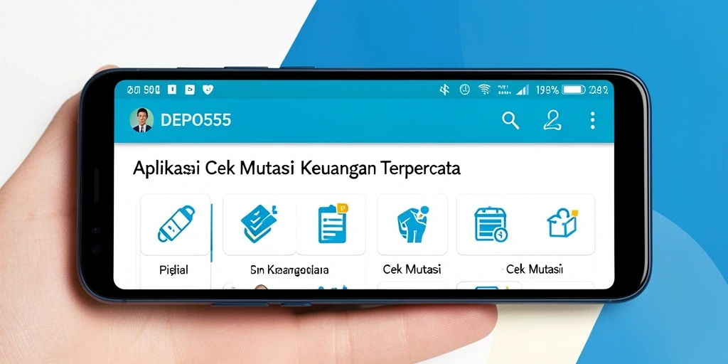 Tampilan antarmuka aplikasi DEPO555 untuk cek mutasi transaksi.