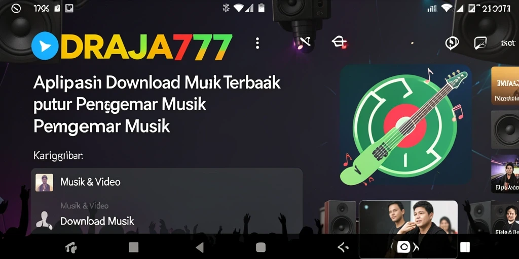 Tampilan antarmuka aplikasi DRAJA777 untuk Download Musik yang menarik.