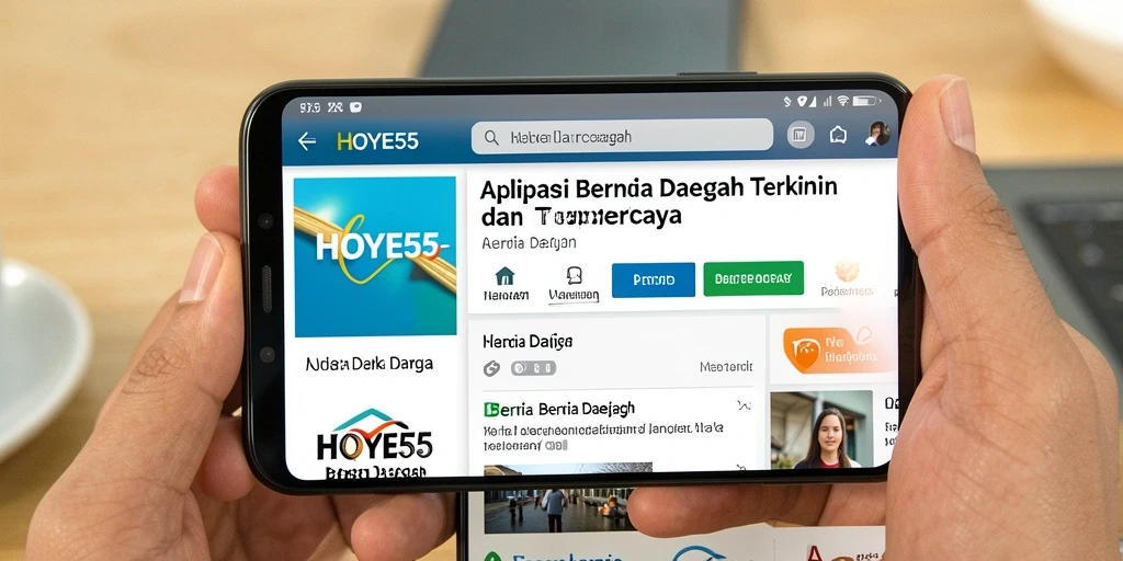 Tampilan antarmuka HOYE55 yang informatif dan menarik.