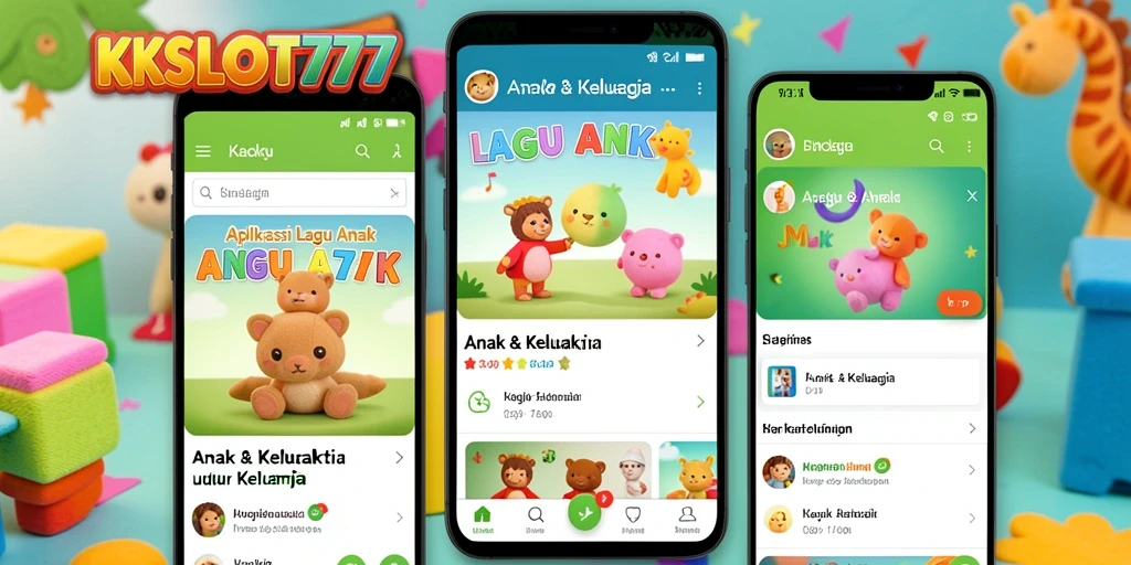 Antarmuka KKSLOT777 menampilkan lagu anak yang ceria dan edukatif.
