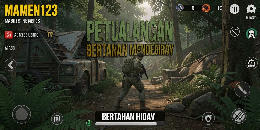 Antarmuka MAMEN123 yang intuitif dan menarik untuk permainan Bertahan Hidup.