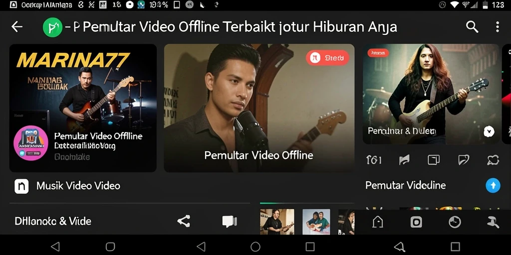 Tampilan antarmuka <strong>MARINA77</strong> yang menarik dan fungsional untuk pemutar video offline.