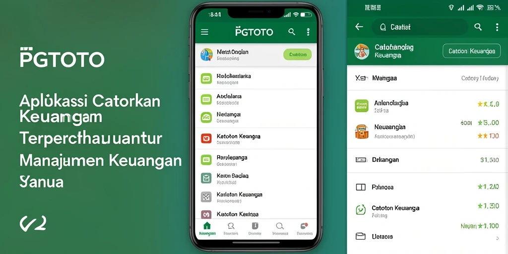 Tampilan antarmuka PGTOTO yang sederhana dan fungsional untuk Catatan Keuangan.